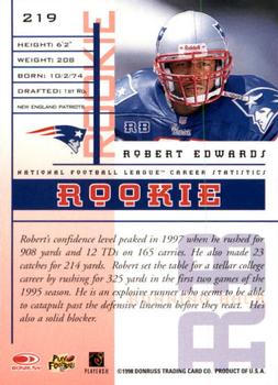 1998 Leaf Rookies & Stars #219 Robert Edwards Back