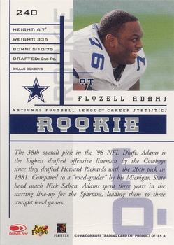 1998 Leaf Rookies & Stars #240 Flozell Adams Back