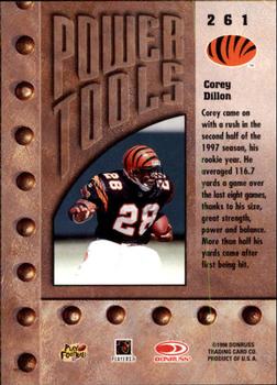 1998 Leaf Rookies & Stars #261 Corey Dillon Back