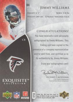 2006 Upper Deck Exquisite Collection - Gold #84 Jimmy Williams Back