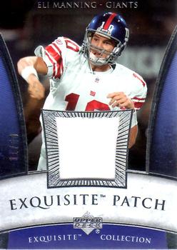 2006 Upper Deck Exquisite Collection - Patch Silver #EP-EM Eli Manning Front