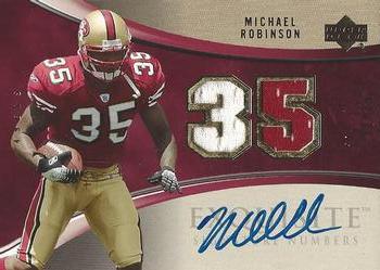 2006 Upper Deck Exquisite Collection - Signature Numbers #ESN-MR Michael Robinson Front