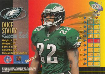 1998 Metal Universe #122 Duce Staley Back