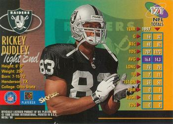 1998 Metal Universe #171 Rickey Dudley Back