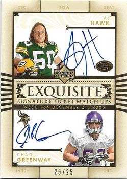 2006 Upper Deck Exquisite Collection Gold /60 Chad Greenway #68 Rookie Auto 