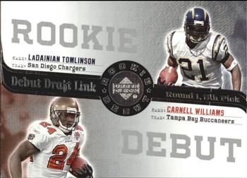 2006 Upper Deck Rookie Debut - Draft Link #DDL-28 LaDainian Tomlinson / Carnell Williams Front