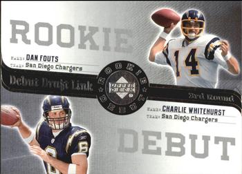 2006 Upper Deck Rookie Debut - Draft Link #DDL-42 Dan Fouts / Charlie Whitehurst Front