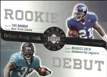 2006 Upper Deck Rookie Debut - Draft Link #DDL-48 Tiki Barber / Maurice Drew Front