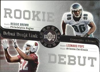 2006 Upper Deck Rookie Debut - Draft Link #DDL-54 Reggie Brown / Leonard Pope Front