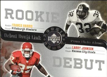 2006 Upper Deck Rookie Debut - Draft Link #DDL-57 Larry Johnson / Franco Harris Front