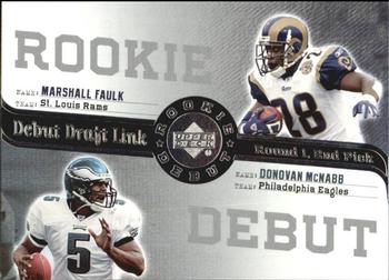 2006 Upper Deck Rookie Debut - Draft Link #DDL-62 Marshall Faulk / Donovan McNabb Front