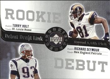 2006 Upper Deck Rookie Debut - Draft Link #DDL-81 Torry Holt / Richard Seymour Front