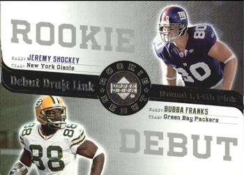 2006 Upper Deck Rookie Debut - Draft Link #DDL-87 Bubba Franks / Jeremy Shockey Front