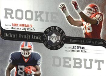 2006 Upper Deck Rookie Debut - Draft Link #DDL-88 Tony Gonzalez / Lee Evans Front