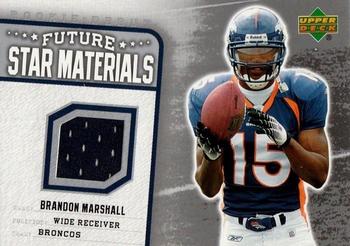 2006 Upper Deck Rookie Debut - Future Star Materials Silver #FSM-BM Brandon Marshall Front