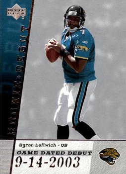 2006 Upper Deck Rookie Debut - Game Dated #GDD-BL Byron Leftwich Front