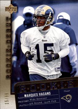 2006 Upper Deck Rookie Debut - Gold #188 Marques Hagans Front
