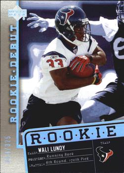 2006 Upper Deck Rookie Debut - Holofoil #143 Wali Lundy Front