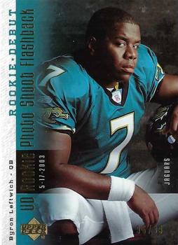 2006 Upper Deck Rookie Debut - Rookie Photo Shoot Flashback Gold #RPF13 Byron Leftwich Front