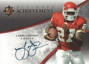 2006 Upper Deck Ultimate Collection - Achievements Signatures #UACHS-LJ Larry Johnson Front