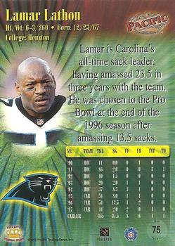 1998 Pacific #75 Lamar Lathon Back