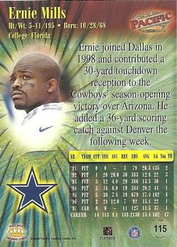 1998 Pacific #115 Ernie Mills Back