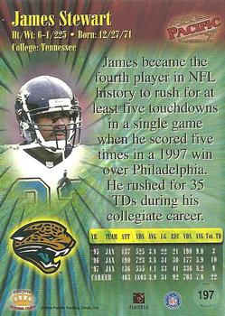 1998 Pacific #197 James Stewart Back