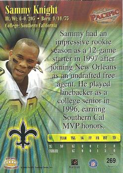 1998 Pacific #269 Sammy Knight Back