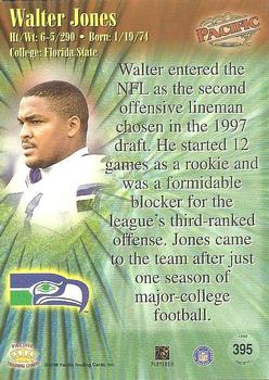1998 Pacific #395 Walter Jones Back