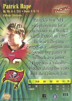 1998 Pacific #414 Patrick Hape Back