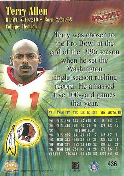 1998 Pacific #436 Terry Allen Back