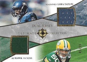 2006 Upper Deck Ultimate Collection - Jerseys Dual #UD-TH Lofa Tatupu / A.J. Hawk Front