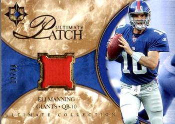 2006 Upper Deck Ultimate Collection - Jerseys Patches Gold #UL-EM Eli Manning Front