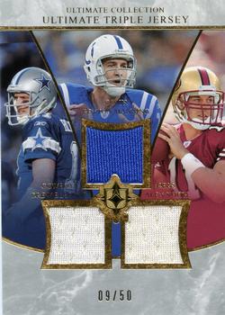 2006 Upper Deck Ultimate Collection - Jerseys Triple #UT-BMS Drew Bledsoe / Peyton Manning / Alex Smith Front