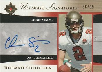 2006 Upper Deck Ultimate Collection - Ultimate Signatures #US-CS Chris Simms Front