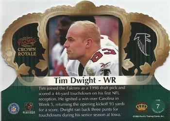 1998 Pacific Crown Royale #7 Tim Dwight Back