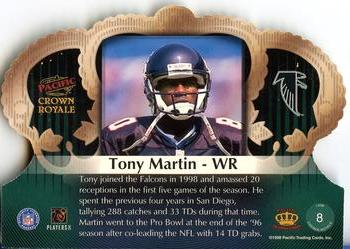 1998 Pacific Crown Royale #8 Tony Martin Back