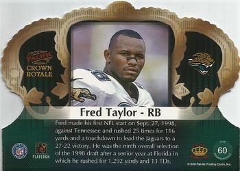 1998 Pacific Crown Royale #60 Fred Taylor Back