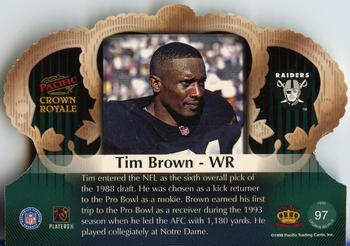 1998 Pacific Crown Royale #97 Tim Brown Back