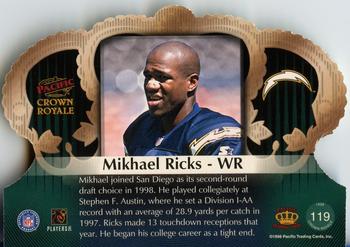 1998 Pacific Crown Royale #119 Mikhael Ricks Back