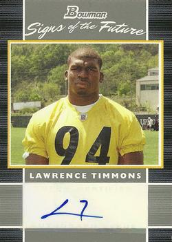 2007 Bowman - Signs of the Future #SF-LT Lawrence Timmons Front