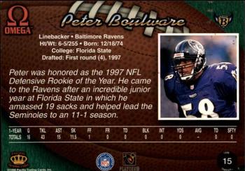 1998 Pacific Omega #15 Peter Boulware Back