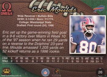 1998 Pacific Omega #26 Eric Moulds Back