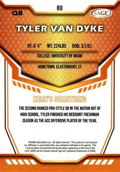 2024 SAGE HIT - Red #80 Tyler Van Dyke Back