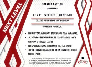 2024 SAGE HIT - Red #99 Spencer Rattler Back