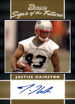 2007 Bowman - Signs of the Future Gold #SF-JHA Justise Hairston Front