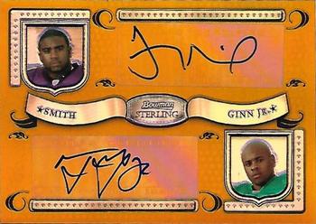 2007 Bowman Sterling - Dual Autograph Gold Refractors #BSHC-SG Troy Smith / Ted Ginn Jr. Front