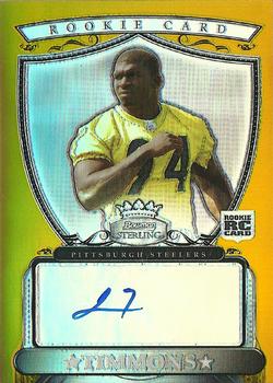 2007 Bowman Sterling - Gold Rookie Autographs #BSGA-LT Lawrence Timmons Front