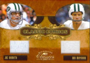 2007 Donruss Classics - Classic Combos Jerseys #CC-15 Don Maynard / Joe Namath Front