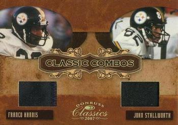 2007 Donruss Classics - Classic Combos Jerseys Prime #CC-6 Franco Harris / John Stallworth Front